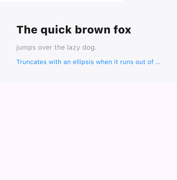 Text rendered natively on iOS
