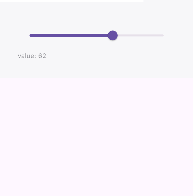 Slider rendered natively on iOS
