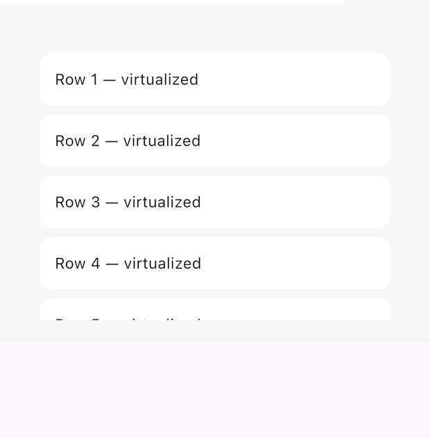 ListView rendered natively on iOS