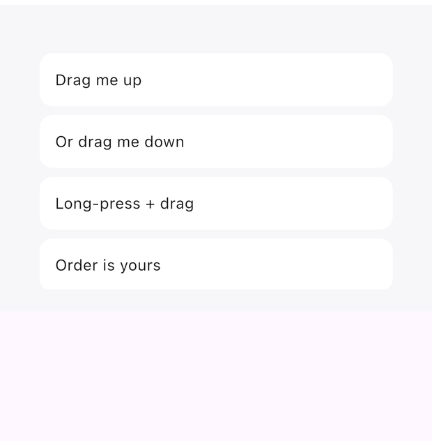 ReorderableListView rendered natively on iOS