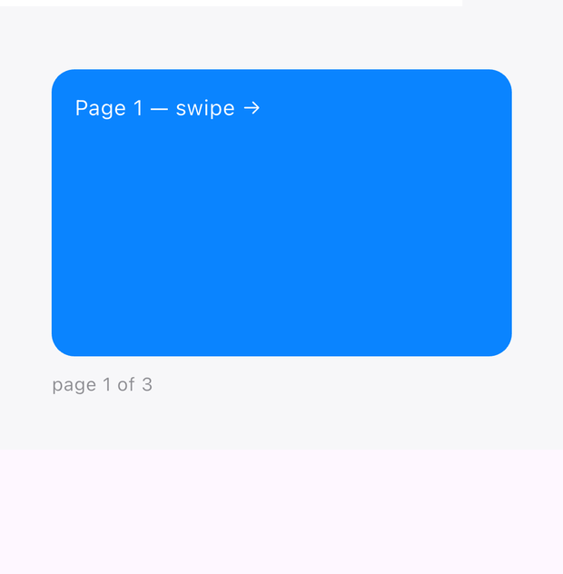 PageView rendered natively on iOS