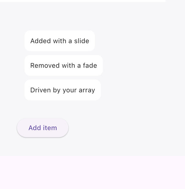 AnimatedList rendered natively on iOS