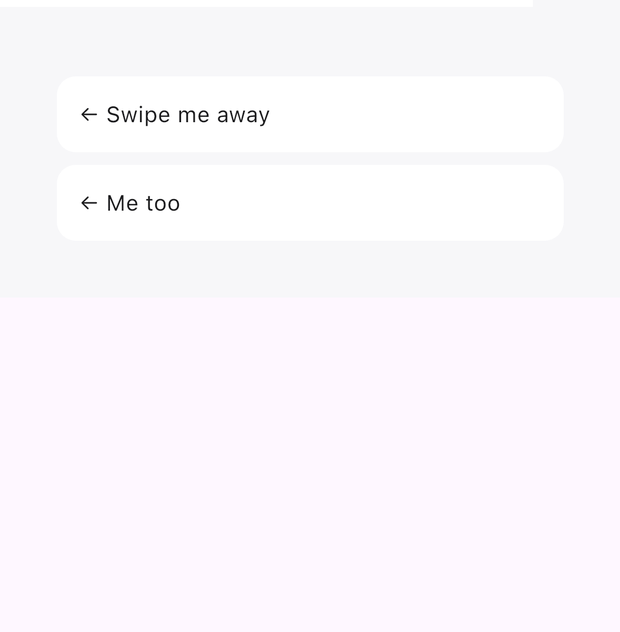 Dismissible rendered natively on iOS